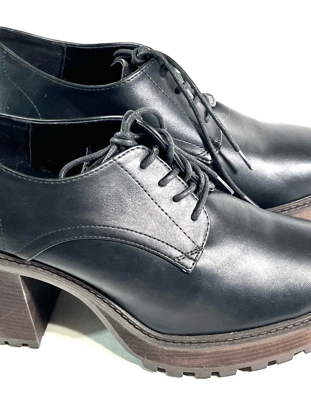 torrid Black Lace-Up Platform Heel Oxfords